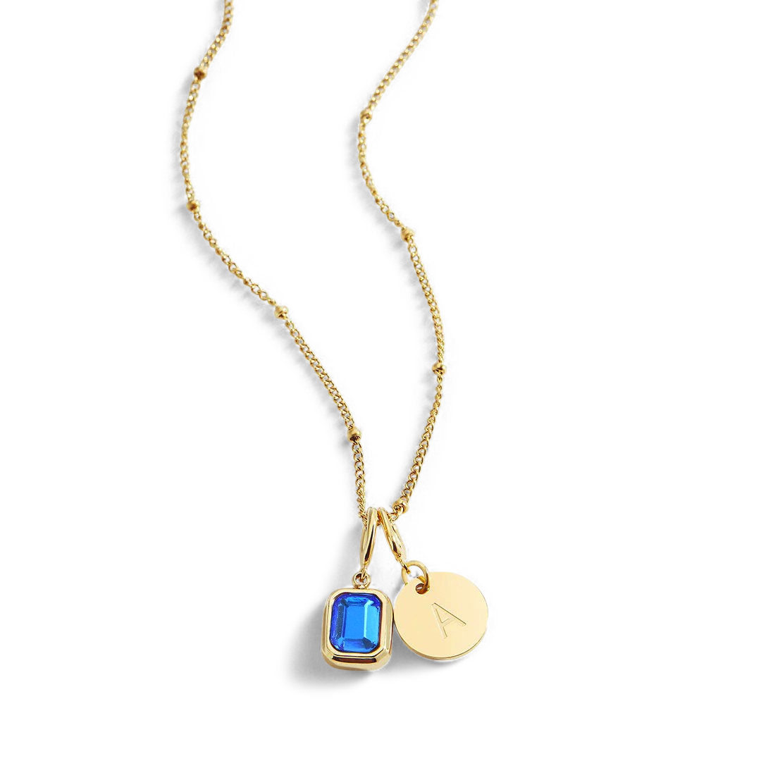 18k Gold Plated / September Sapphire