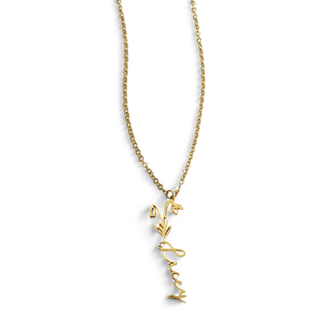 18k Gold Plated / January Snowdrop / 16