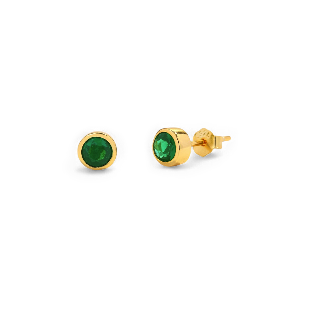 18k Gold Plated / May Emerald