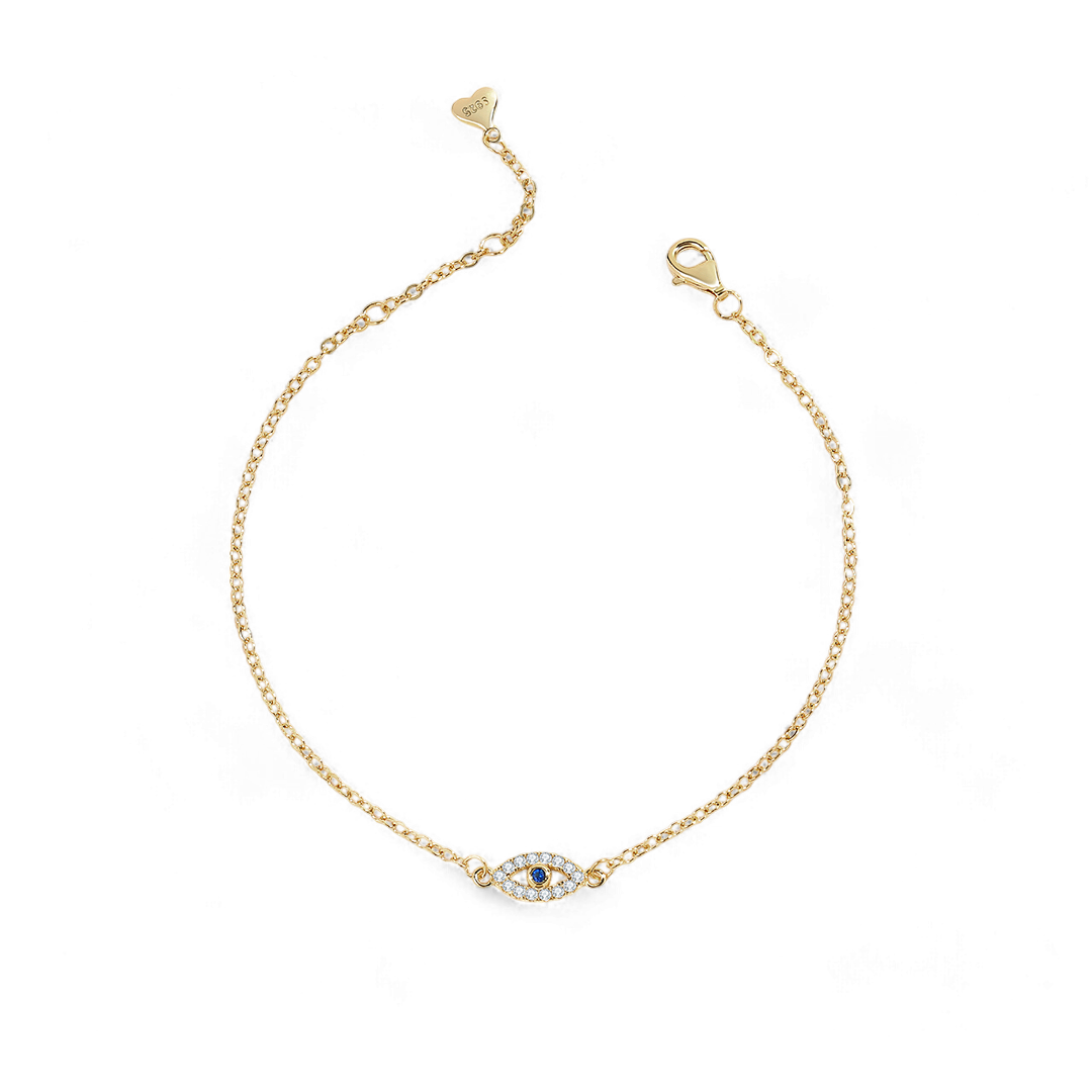 Pulsera delicada con dije de mal de ojo