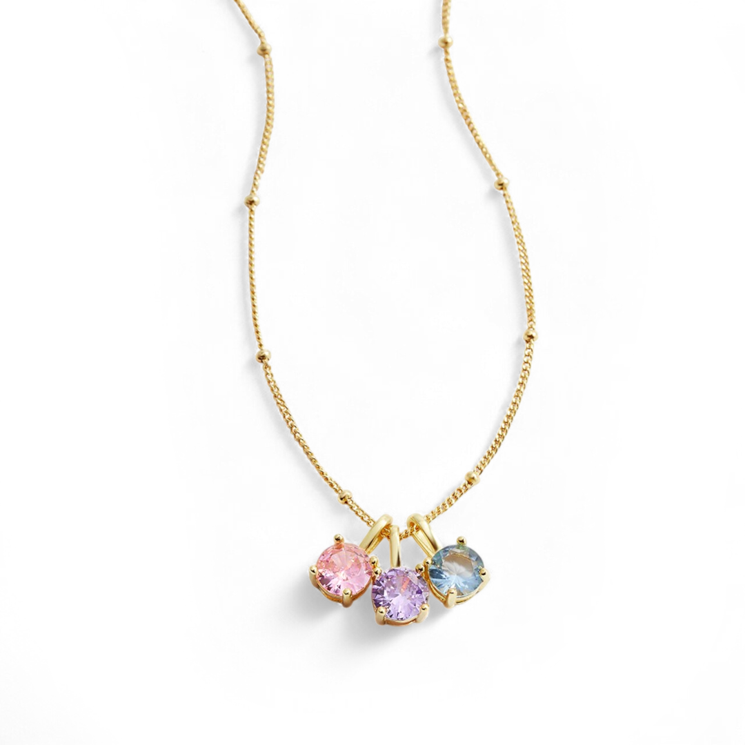 Dainty Birthstone Pendant Necklace