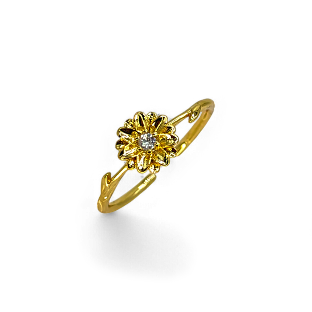 Dainty Gold Birth Flower Ring