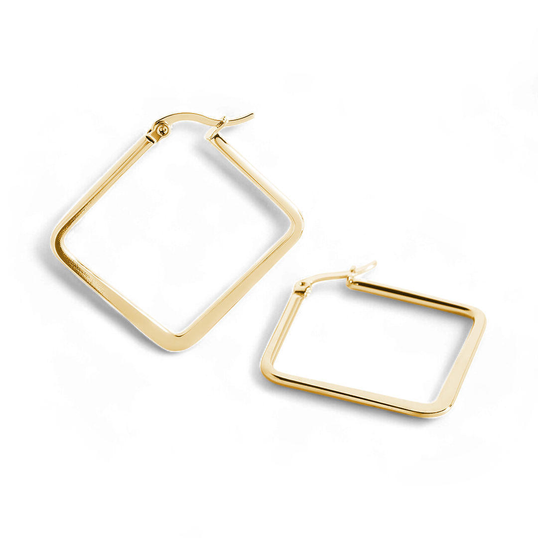 Geometric Girl Boss Hoop Earrings