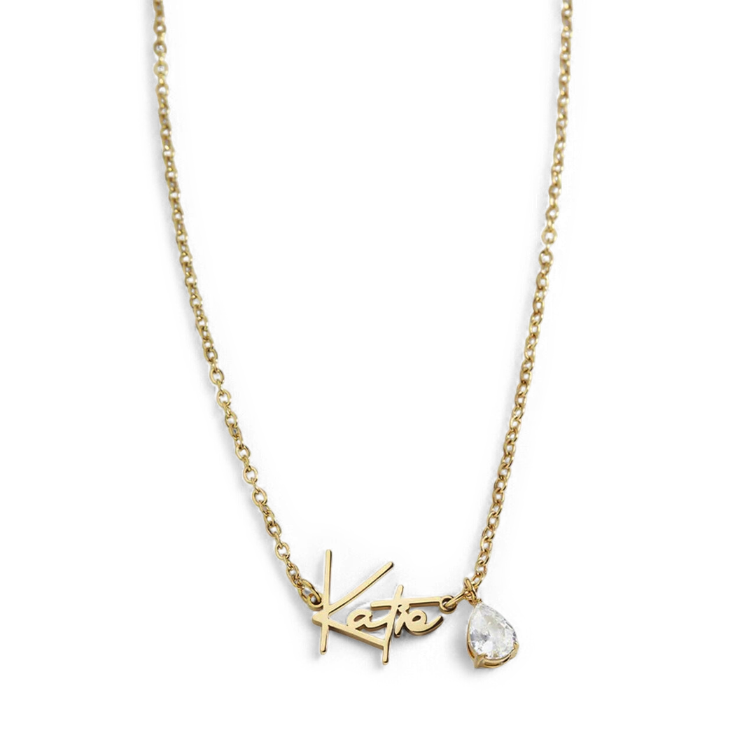 18k Gold Plated / April Diamond / 18
