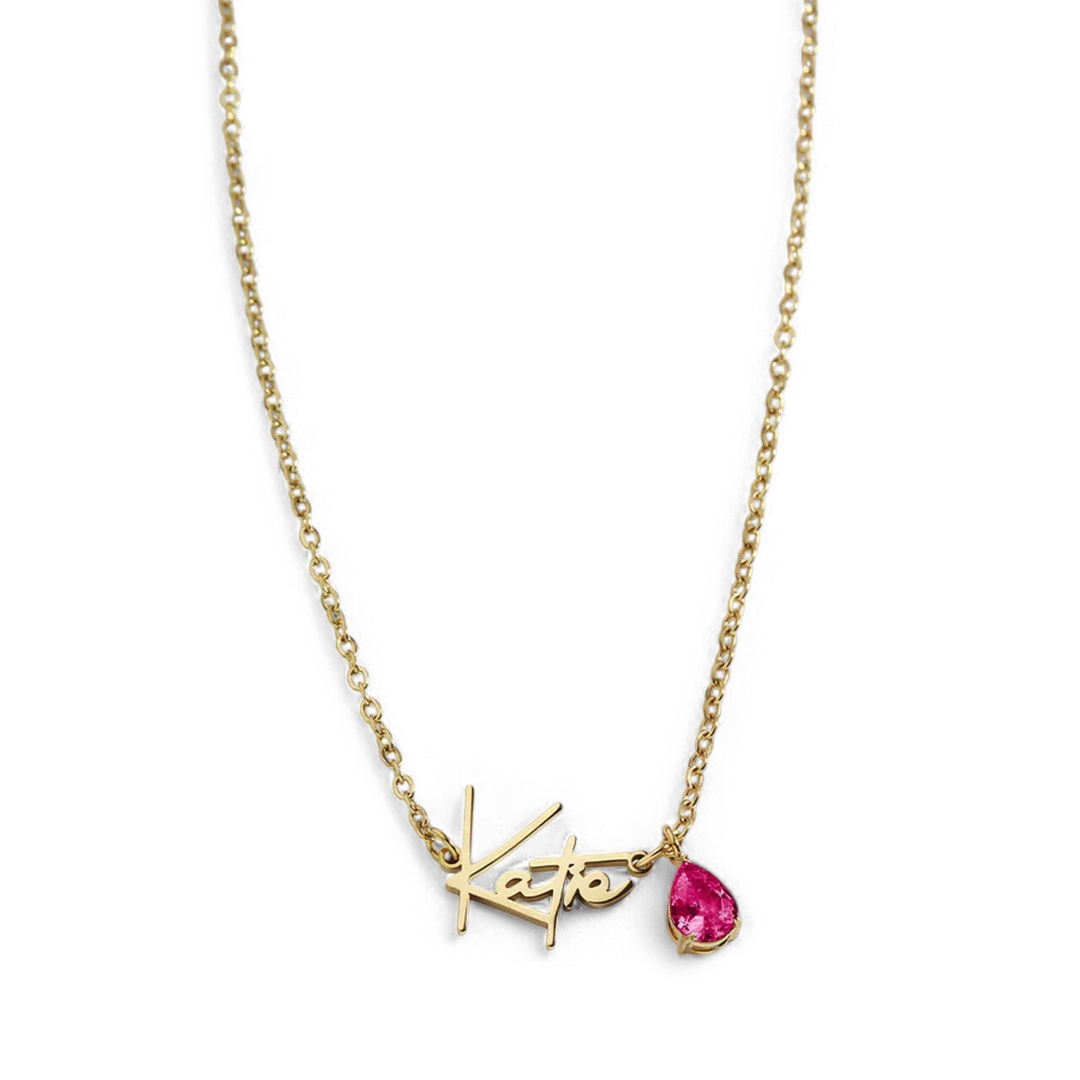 18k Gold Plated / July Ruby / 18