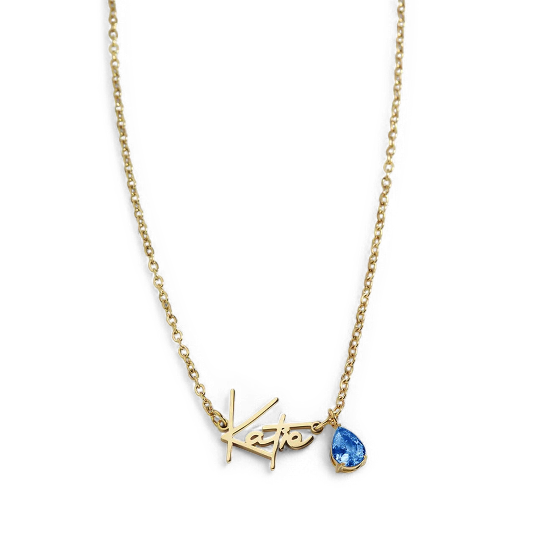 18k Gold Plated / September Sapphire / 18