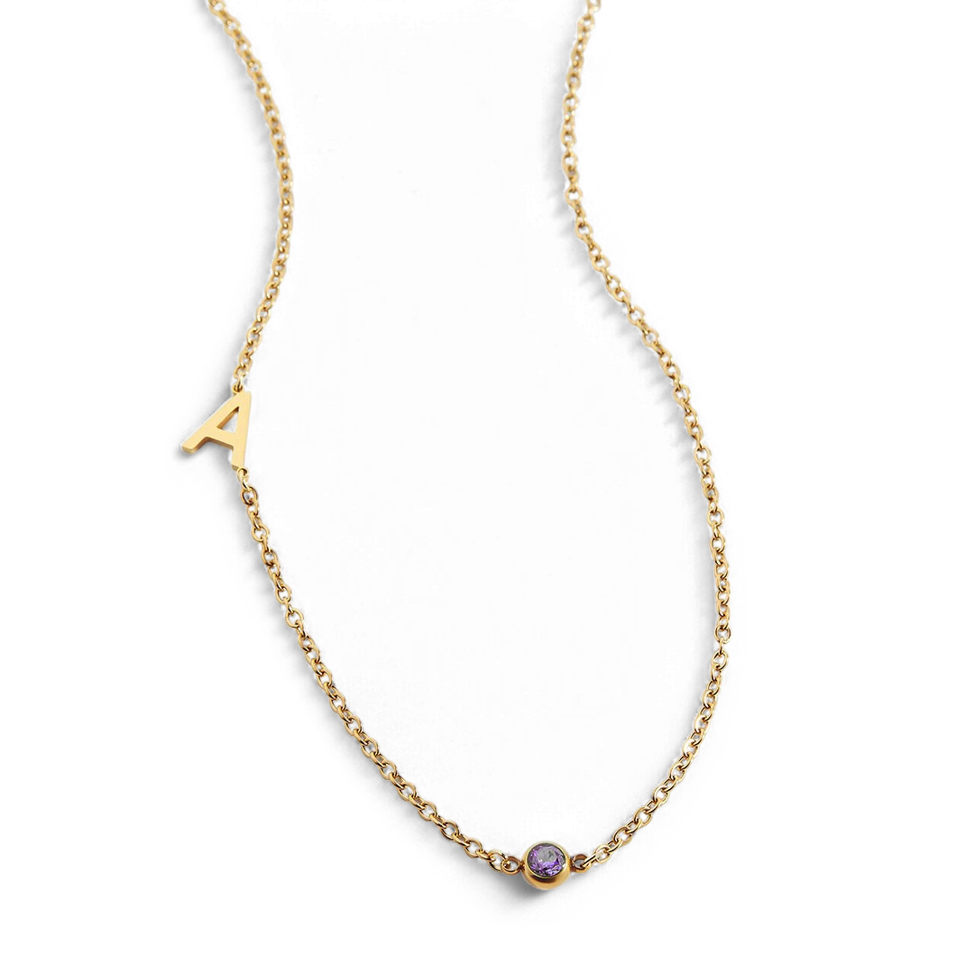 18k Gold Plated / June Alexandrite