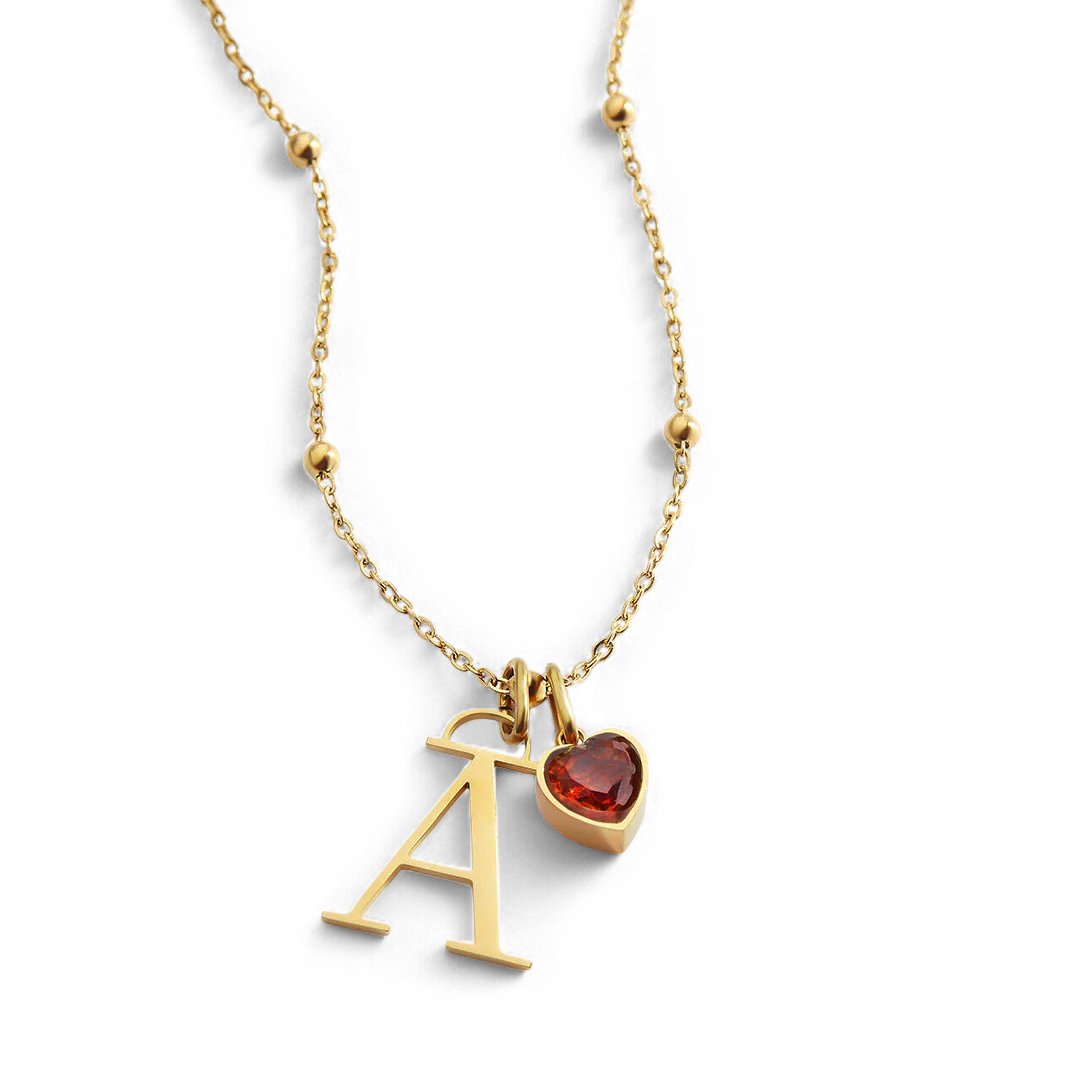 18k Gold Plated / July Ruby
