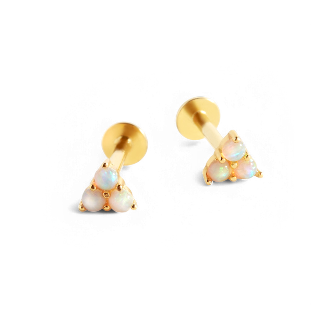 Opal Trio Sleeper Stud Earrings | 18g