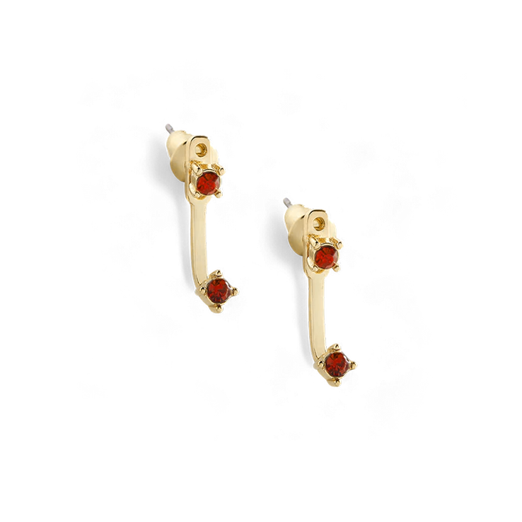 Birthstone Drop Ear Jacket Earrings
