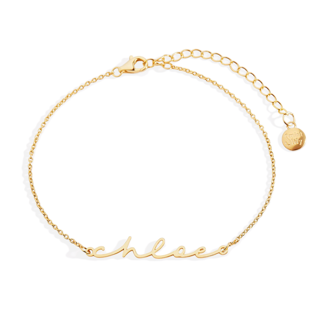 Dainty Script Name Bracelet