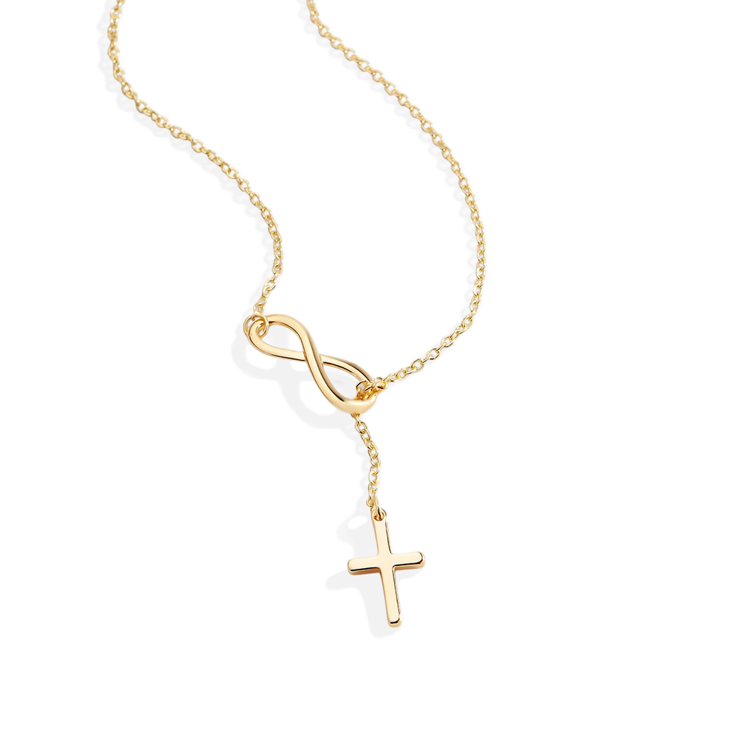 Infinity Cross Pendant Necklace