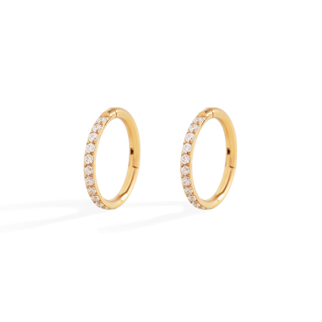 Eternity Crystal Cartilage Hoop Earrings | 16g