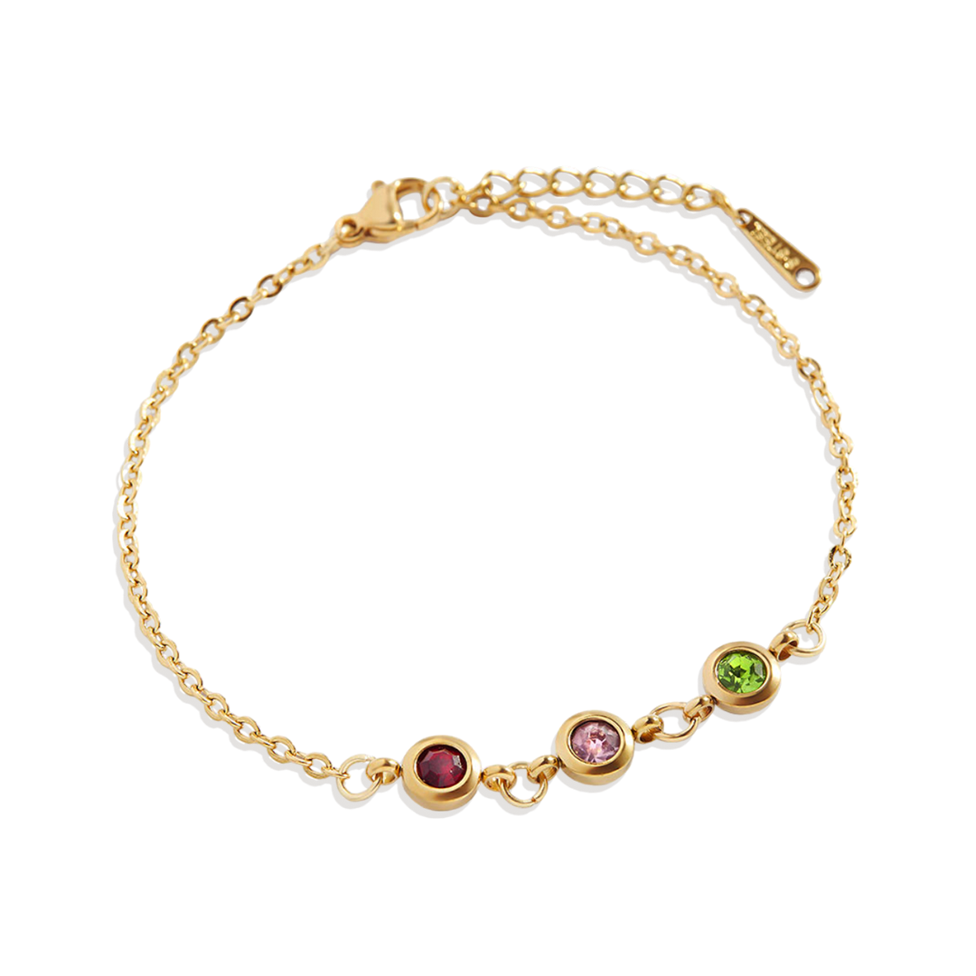 Pulsera de piedra de nacimiento personalizada