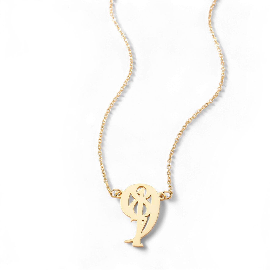 Minimalist Monogram Number Necklace