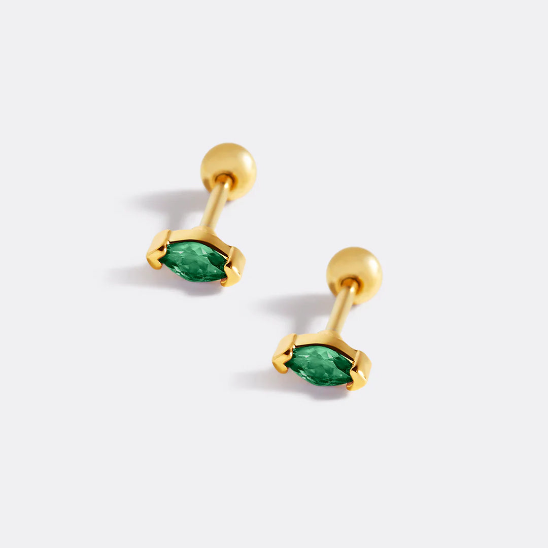 18k Gold Plated / Green