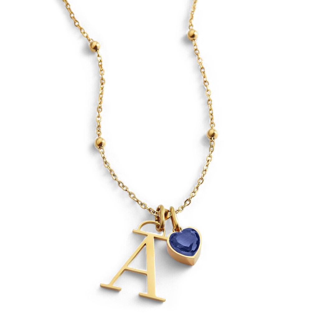 18k Gold Plated / September Sapphire