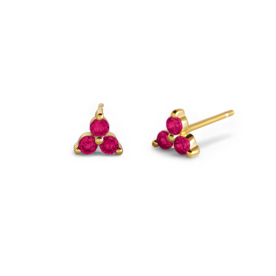 18k Gold Over Sterling Silver / July Ruby