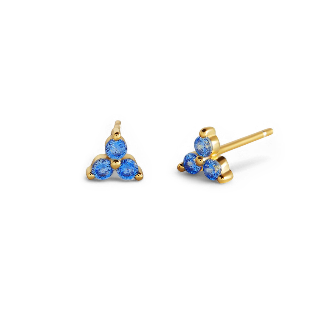 18k Gold Over Sterling Silver / March Aquamarine