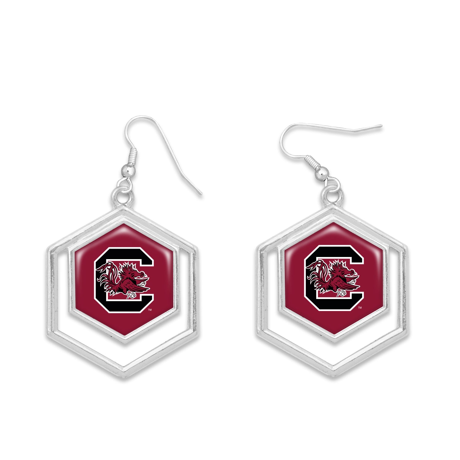South Carolina Gamecocks Earrings Mint & Lily