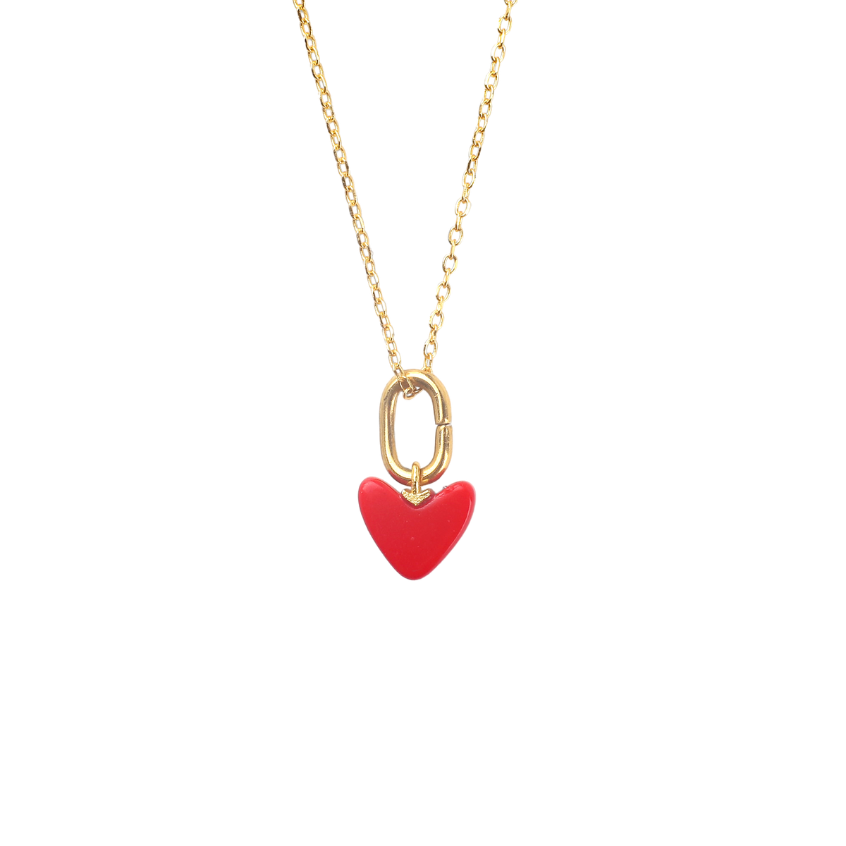 Enamel Heart Necklace