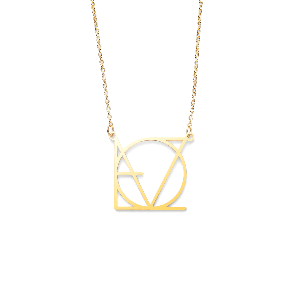 LOVE Minimalist Monogram Necklace - 18k Gold Over Sterling Silver