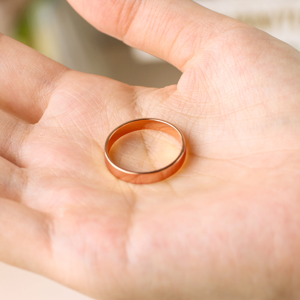 The Timeless Band Ring - 18k Rose Gold over Sterling Silver / 9