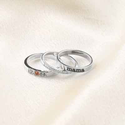 Copy of Personalized Birthstones Stacking Name Rings test