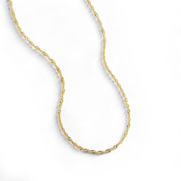 2mm Singapore Twist Chain Necklace – Mint & Lily