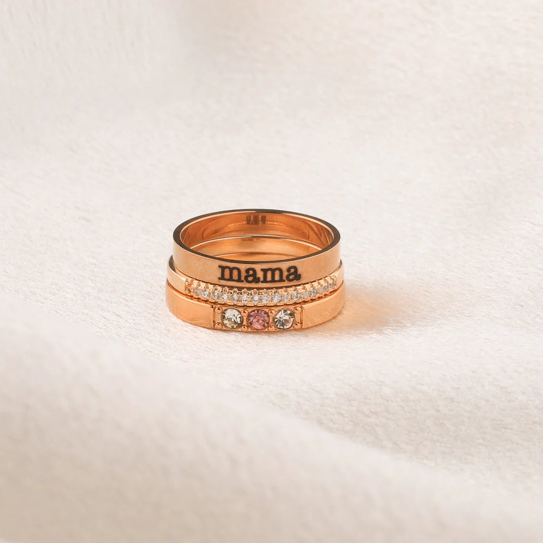 Copy of Personalized Birthstones Stacking Name Rings test