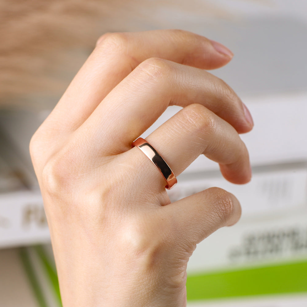 The Timeless Band Ring - 18k Rose Gold over Sterling Silver / 9