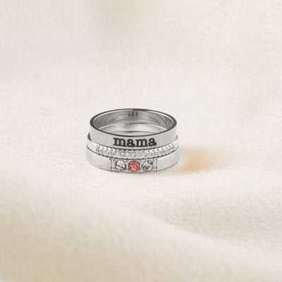 Copy of Personalized Birthstones Stacking Name Rings test