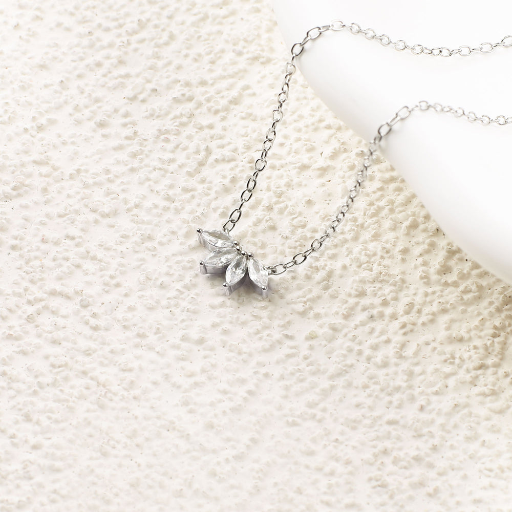 Marquise Diamond Necklace - 925 Sterling Silver