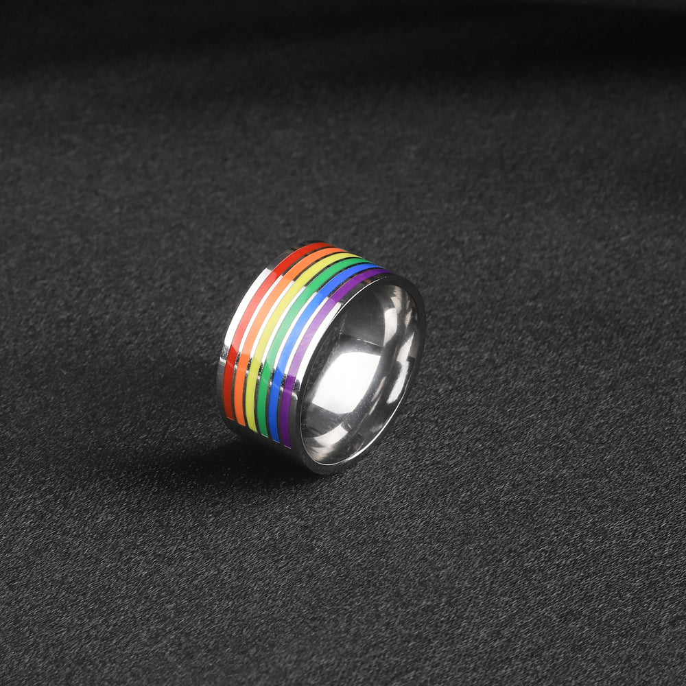Rainbow Band Ring - Stainless / 6