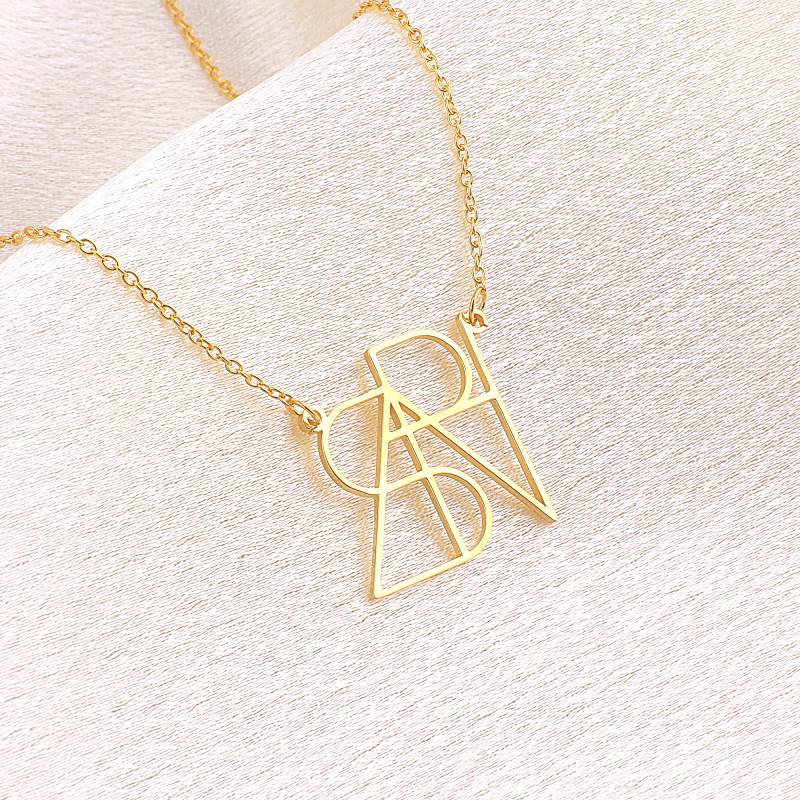 Minimalist Monogram Name Necklace Mint & Lily