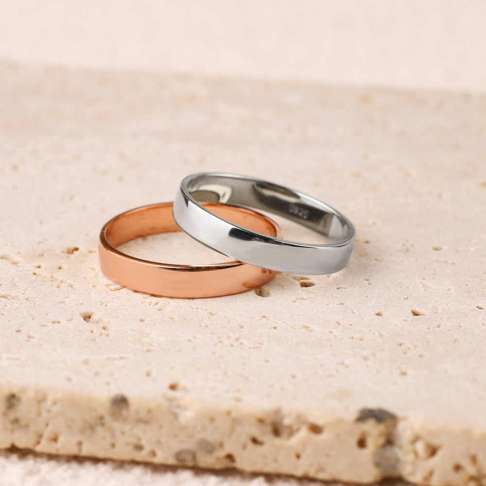 The Timeless Band Ring - 18k Rose Gold over Sterling Silver / 9