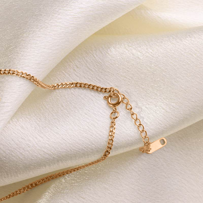 The Skinny Initial Necklace - 18k Rose Gold Plated / K