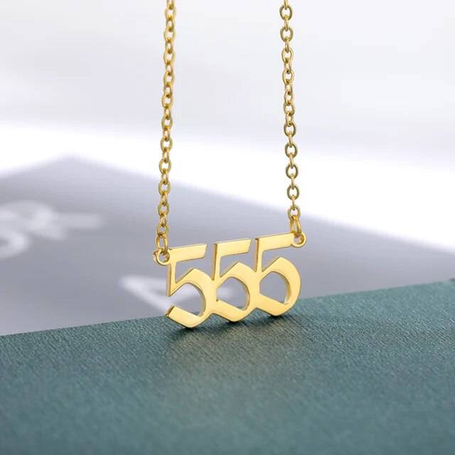 Dainty Angel Number Necklace – Mint & Lily