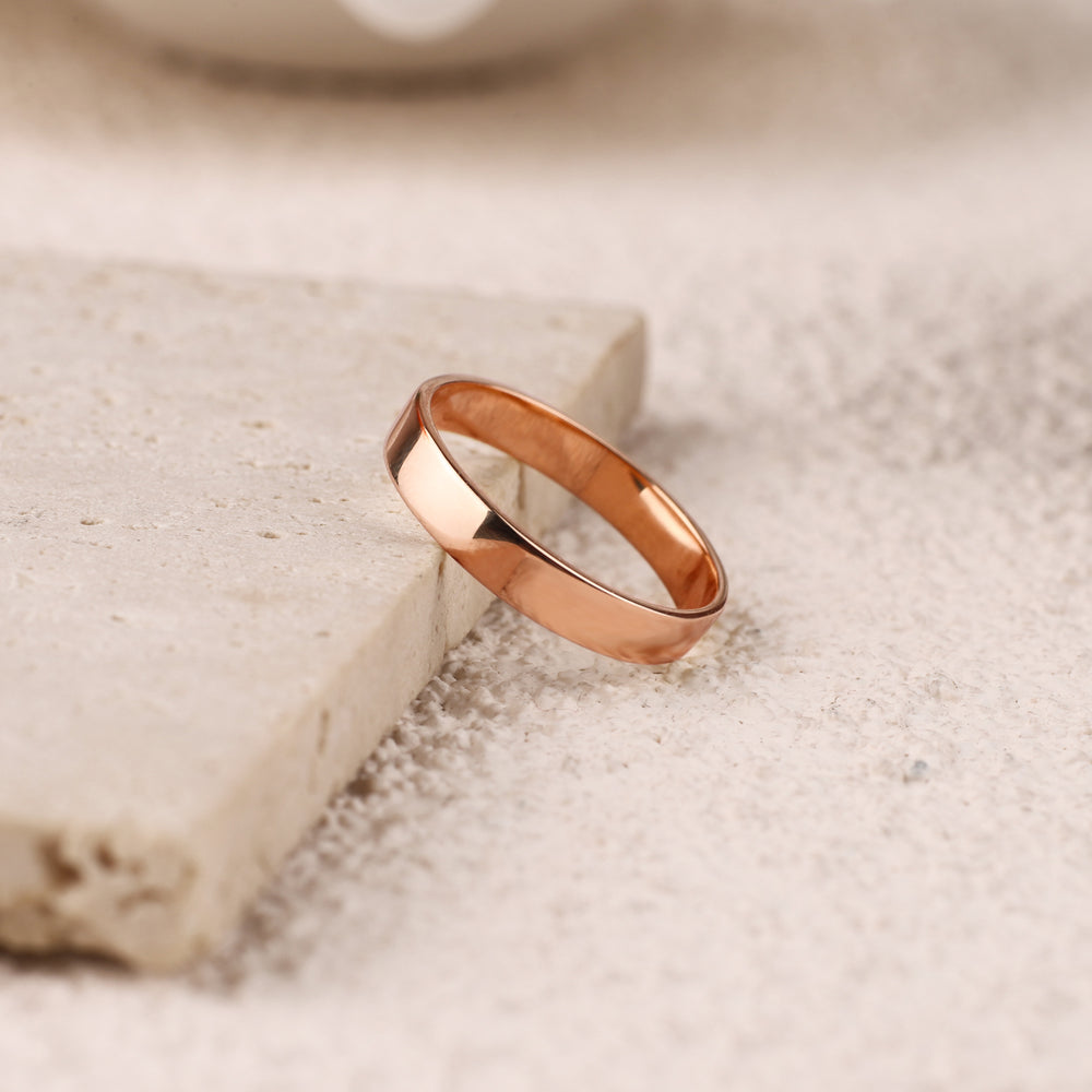 The Timeless Band Ring - 18k Rose Gold over Sterling Silver / 9