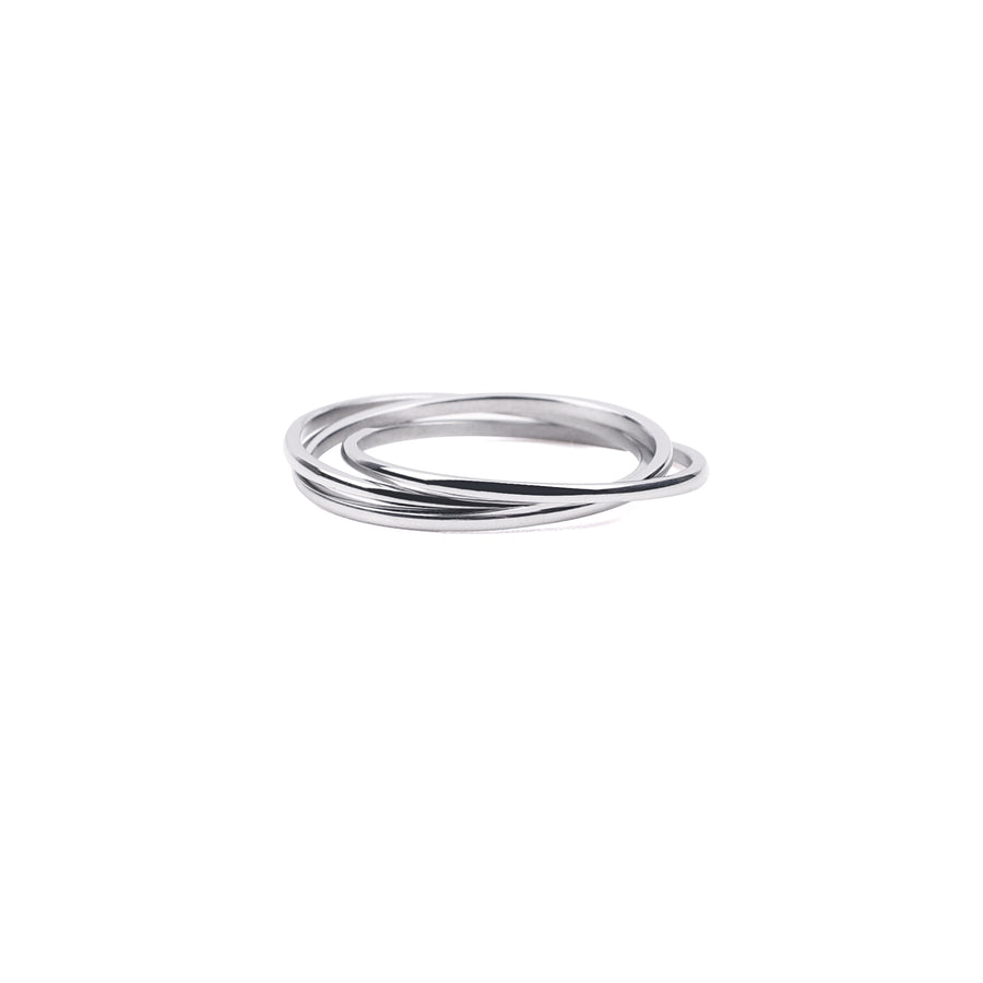 Dainty Interlocking Fidget Ring – Mint & Lily