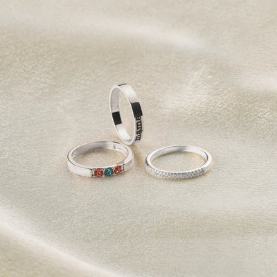 Copy of Personalized Birthstones Stacking Name Rings test