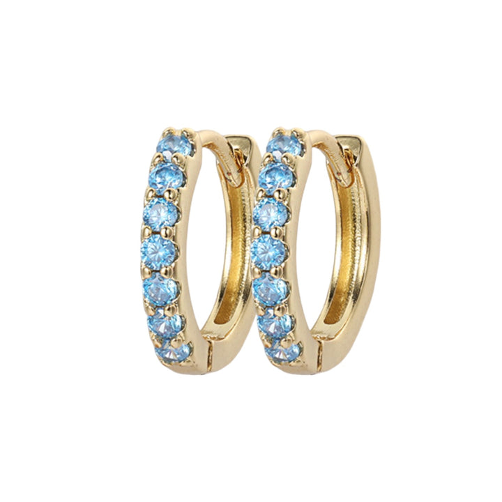 Example: Gemstone Sleeper Huggie Hoop Earrings