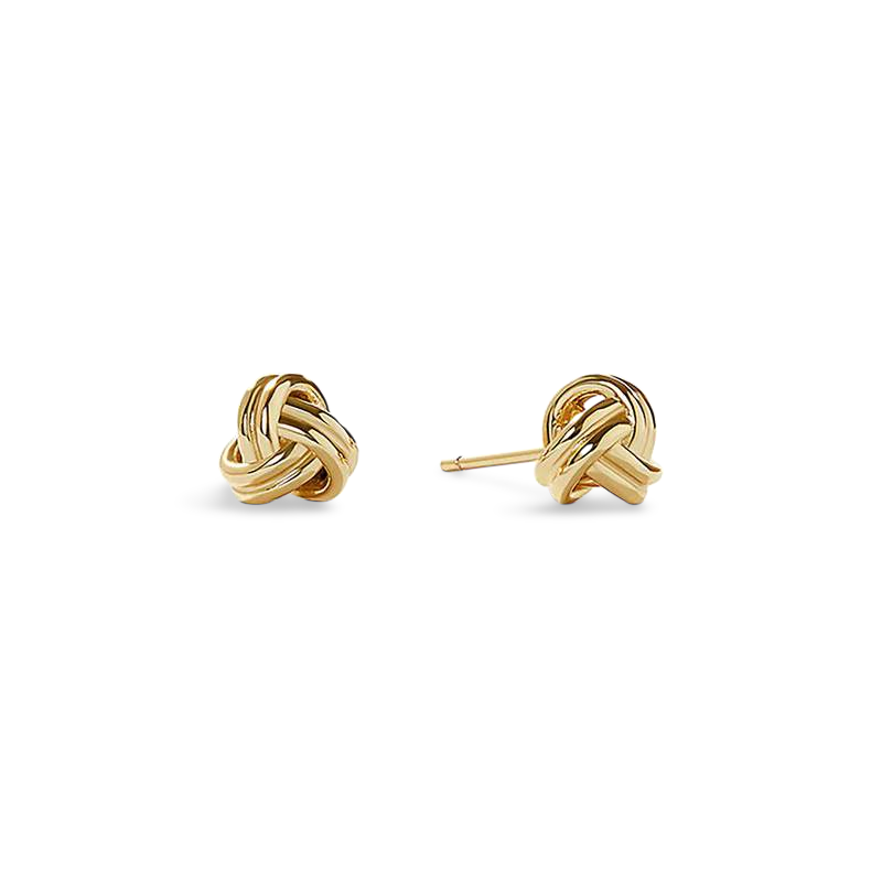 Love Knot Stud Earrings - Gold