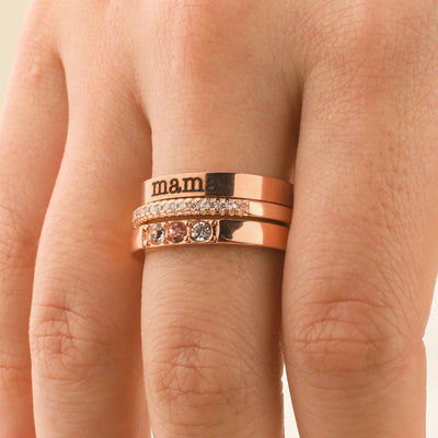 Copy of Personalized Birthstones Stacking Name Rings test