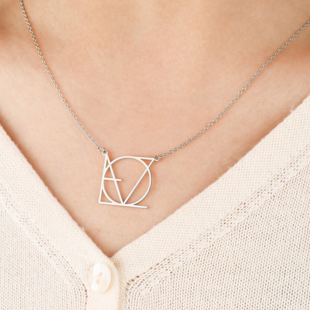 LOVE Minimalist Monogram Necklace - 925 Sterling Silver