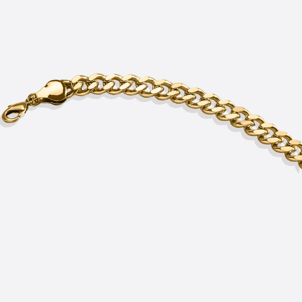 8mm Cuban Link Chain Bracelet – Mint Lily - Main Image