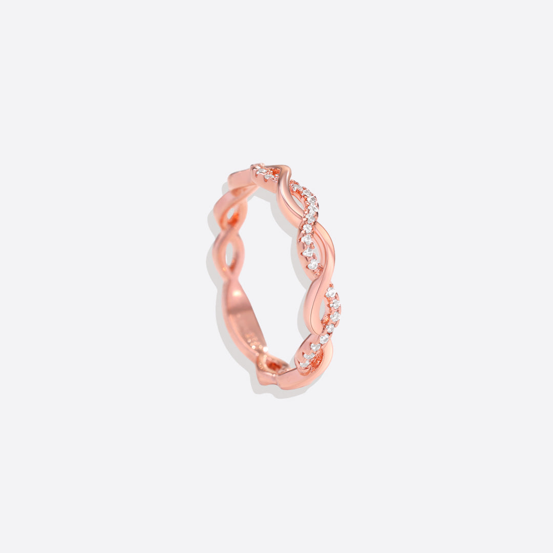 Mint & Lily Double Band Pave Ring main image 1