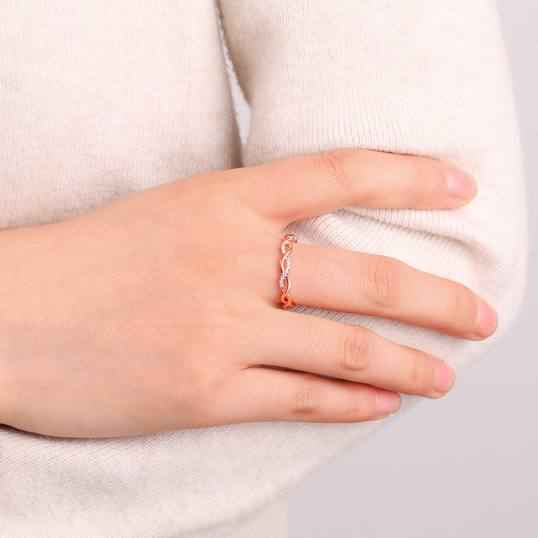 Mint & Lily Double Band Pave Ring