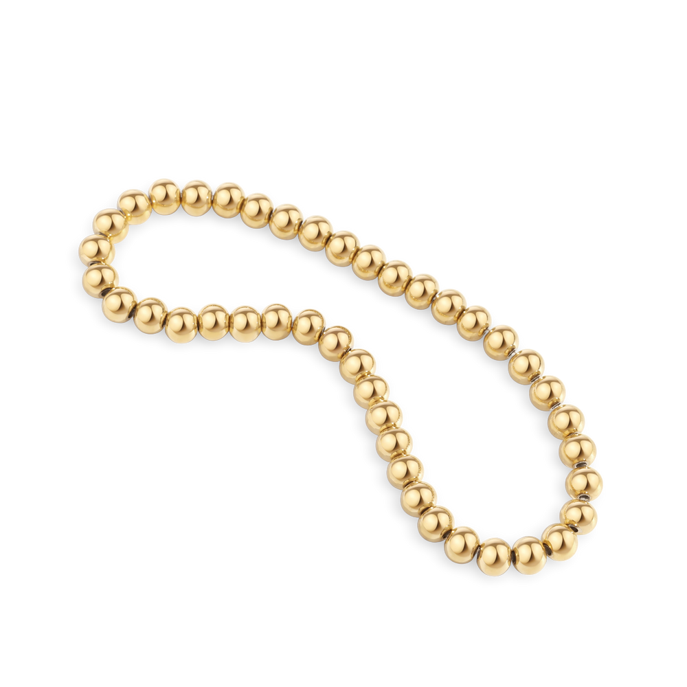 3mm & 5mm Beaded Bracelet Stacking Set - Gold / 6.5"