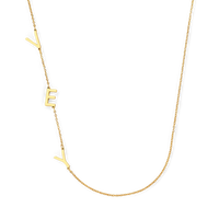 Gold Vermeil Pavé Uppercase Initial Necklace